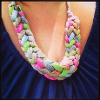 Crocheted icord necklace