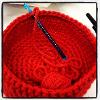 Crocheted basket in progress
