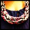 crocheted icord necklace - t-shirt yarn