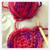 Crocheted basket in progress